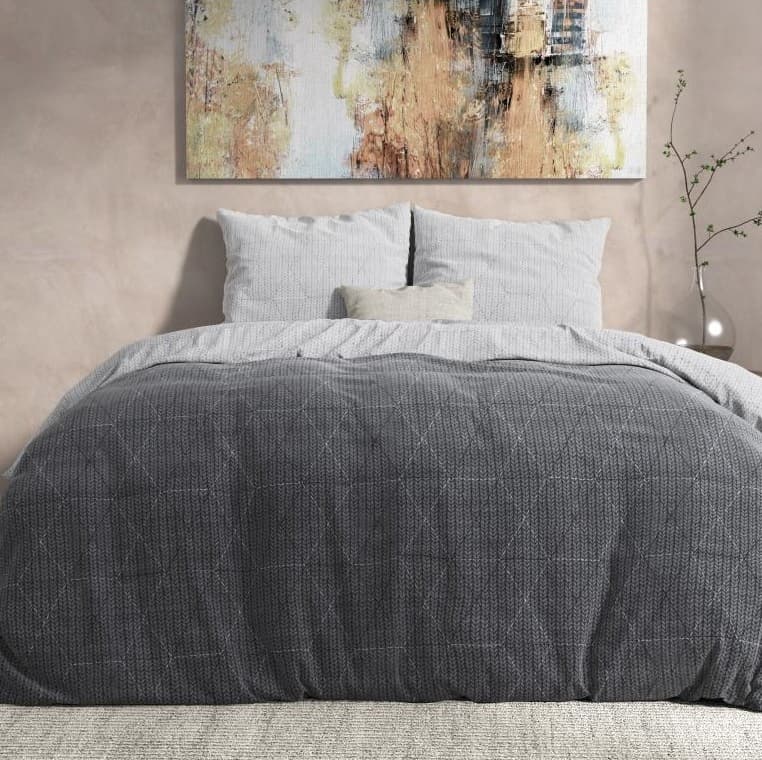 [8720105622434] POSTELJINA FLANEL QUINN ANTHRACITE (140X200-220)