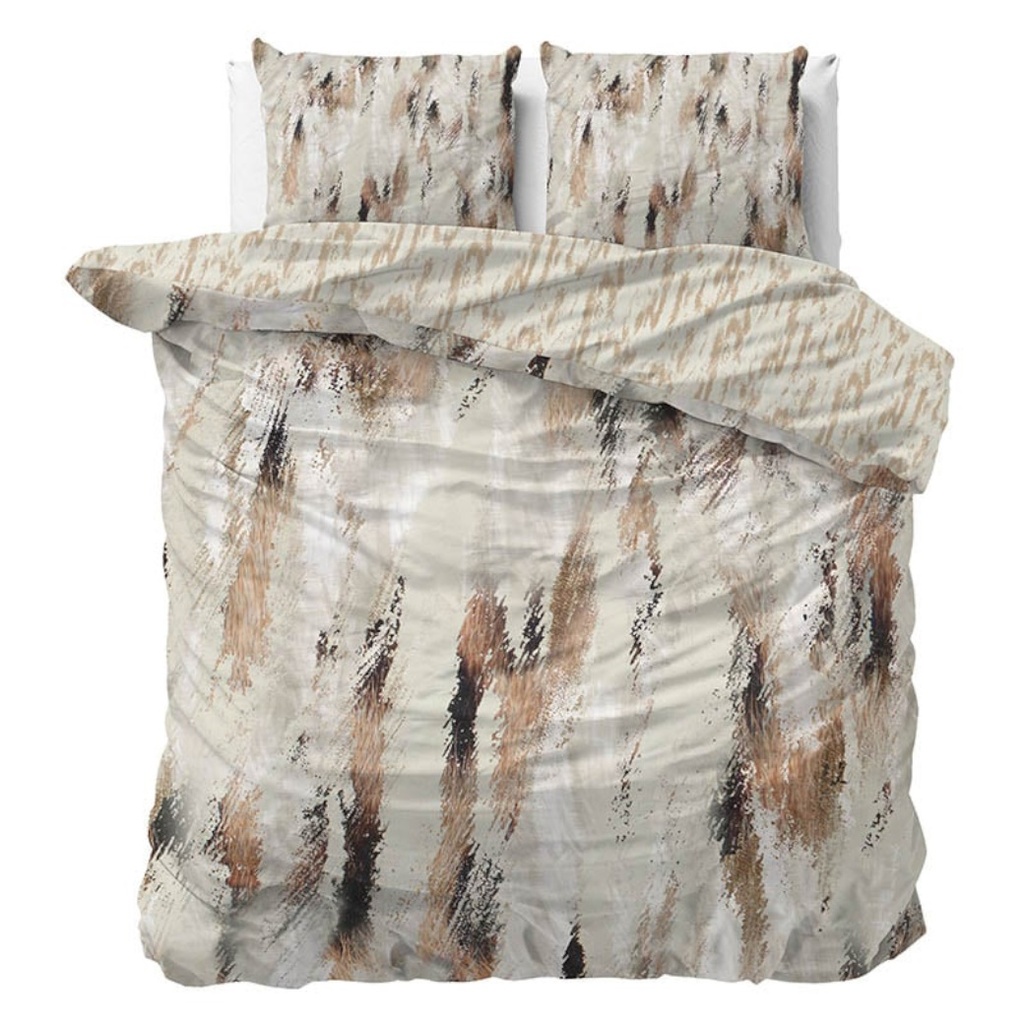 Dekbedovertrek-Eunike-Dekbedovertrek-Tweepersoons-200x200-cm-Beige-Katoen-satijn-Dessin-Manilla-Dekbed-Discounter