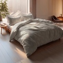 Dekbedovertrek-Sofia-Tweepersoons-200x200-cm-Zand-Katoen-satijn-Dessin-Patroon-Manilla-Dekbed-Discounter