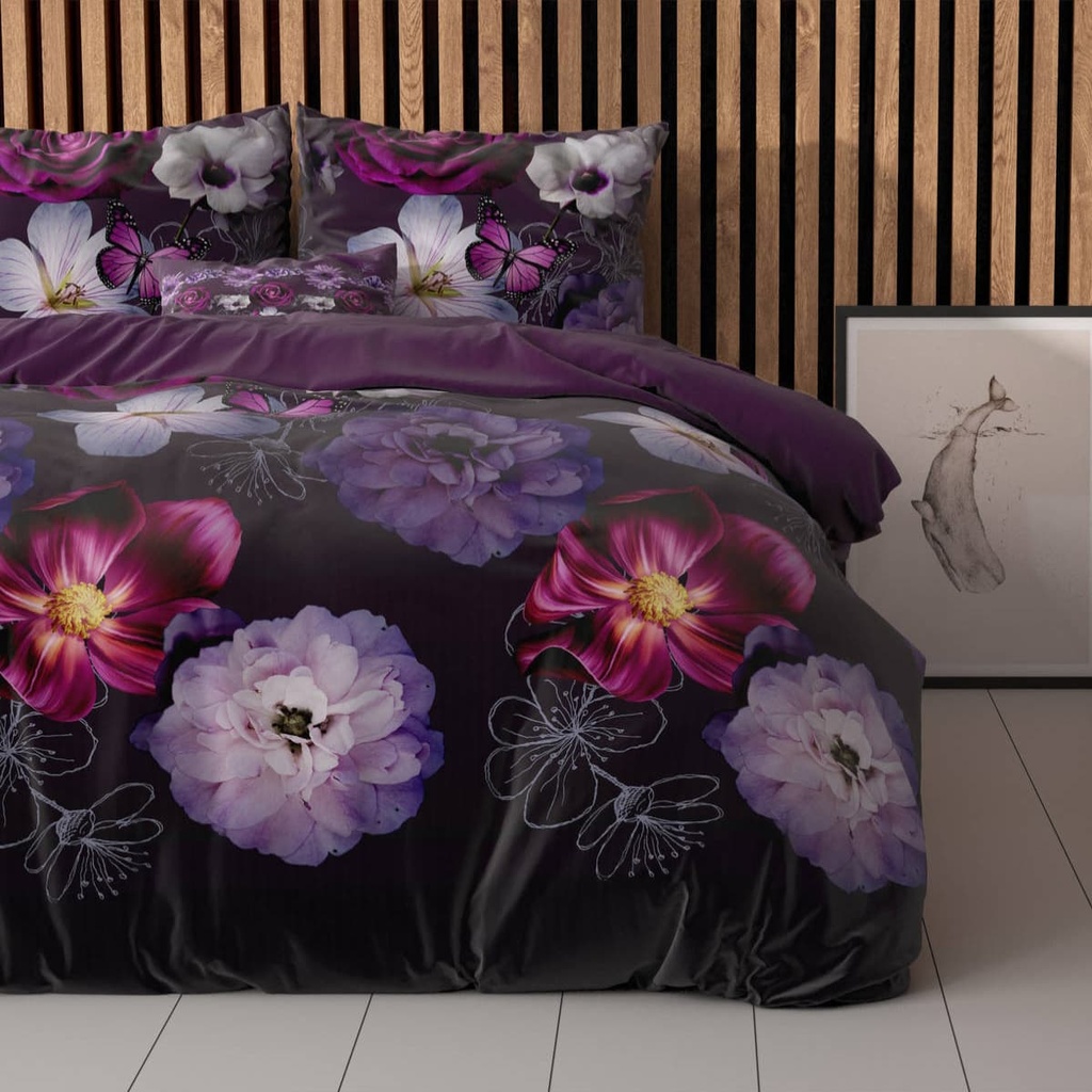 [17016122] POSTELJINA ELEGANCE MAGIC FLOWER PURPLE (200X200)