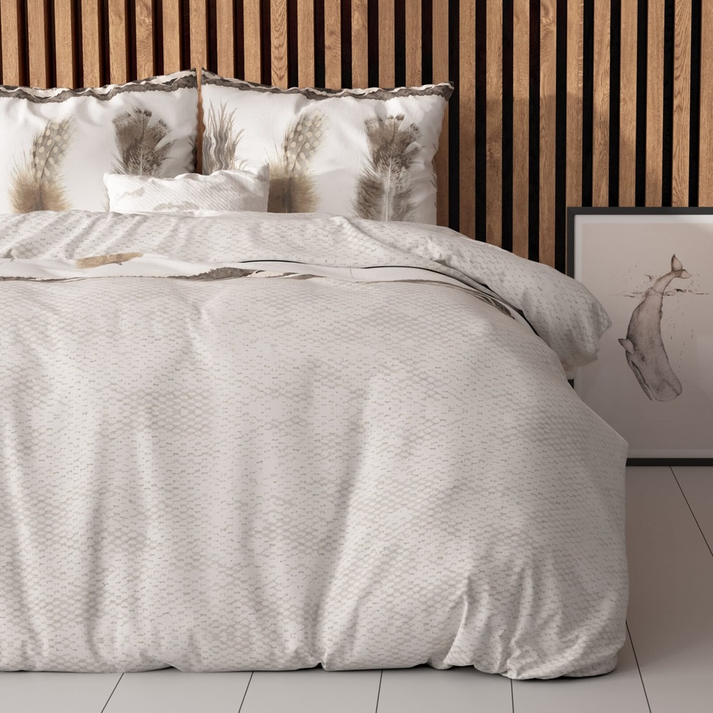 [17016149] POSTELJINA ELEGANCE FEATHERS 3 GREY (140X200)