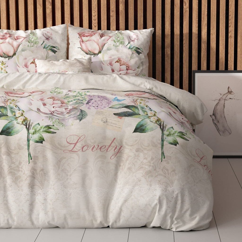 [17016105] POSTELJINA ELEGANCE LOVELY FLOWER BEIGE (140X200)