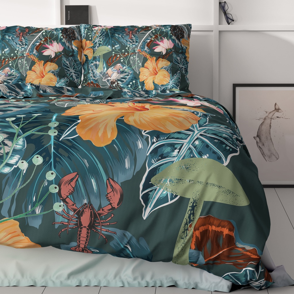 [15029826] POSTELJINA SATEN DONNA BLUE (200X200)