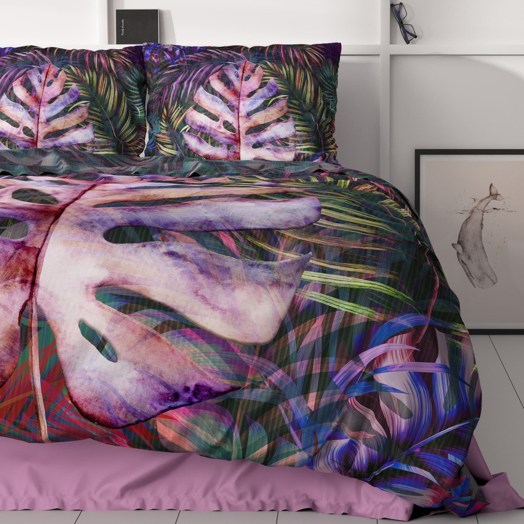 [17019191] POSTELJINA SATEN ROMINA PURPLE (200X200)