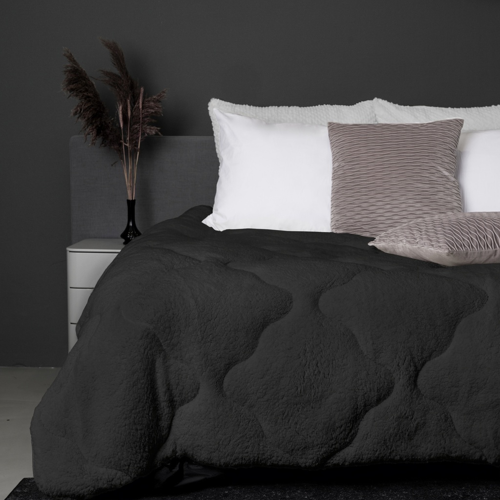 [17019777] LAZYBED ALL IN ONE TEDDY ANTHRACITE (140X200)