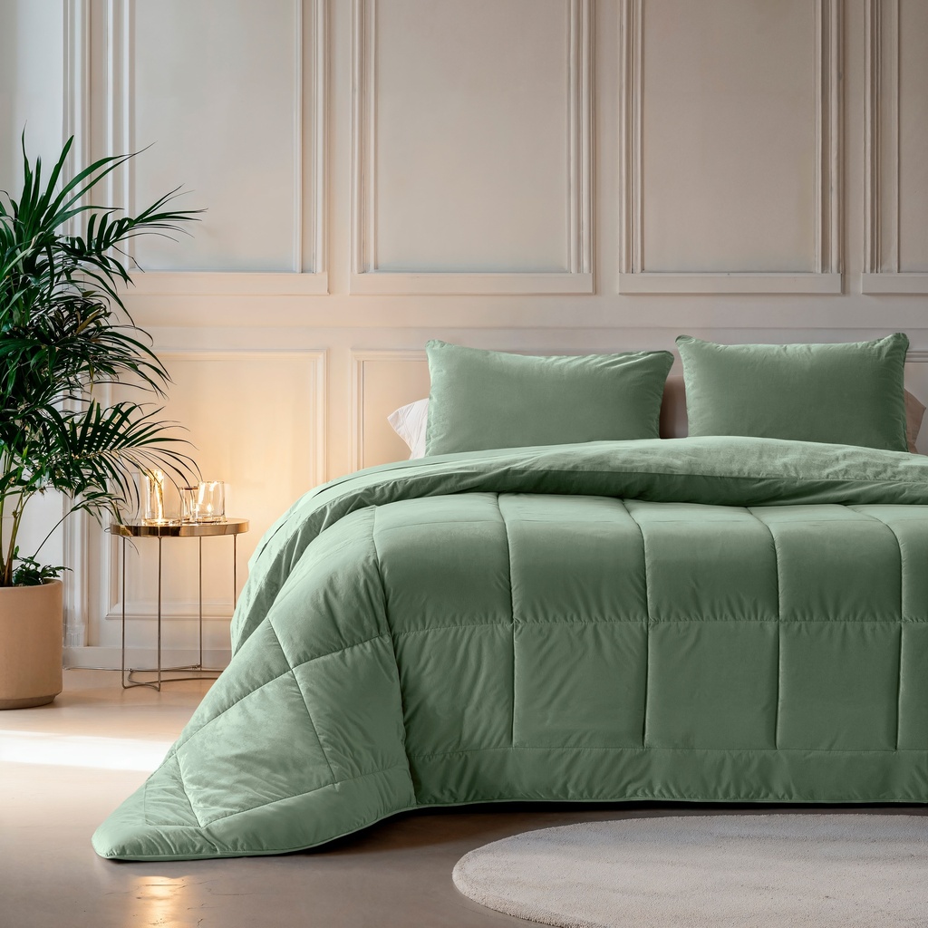 [17019781] LAZYBED ALL IN ONE VELVET GREEN (140X200)