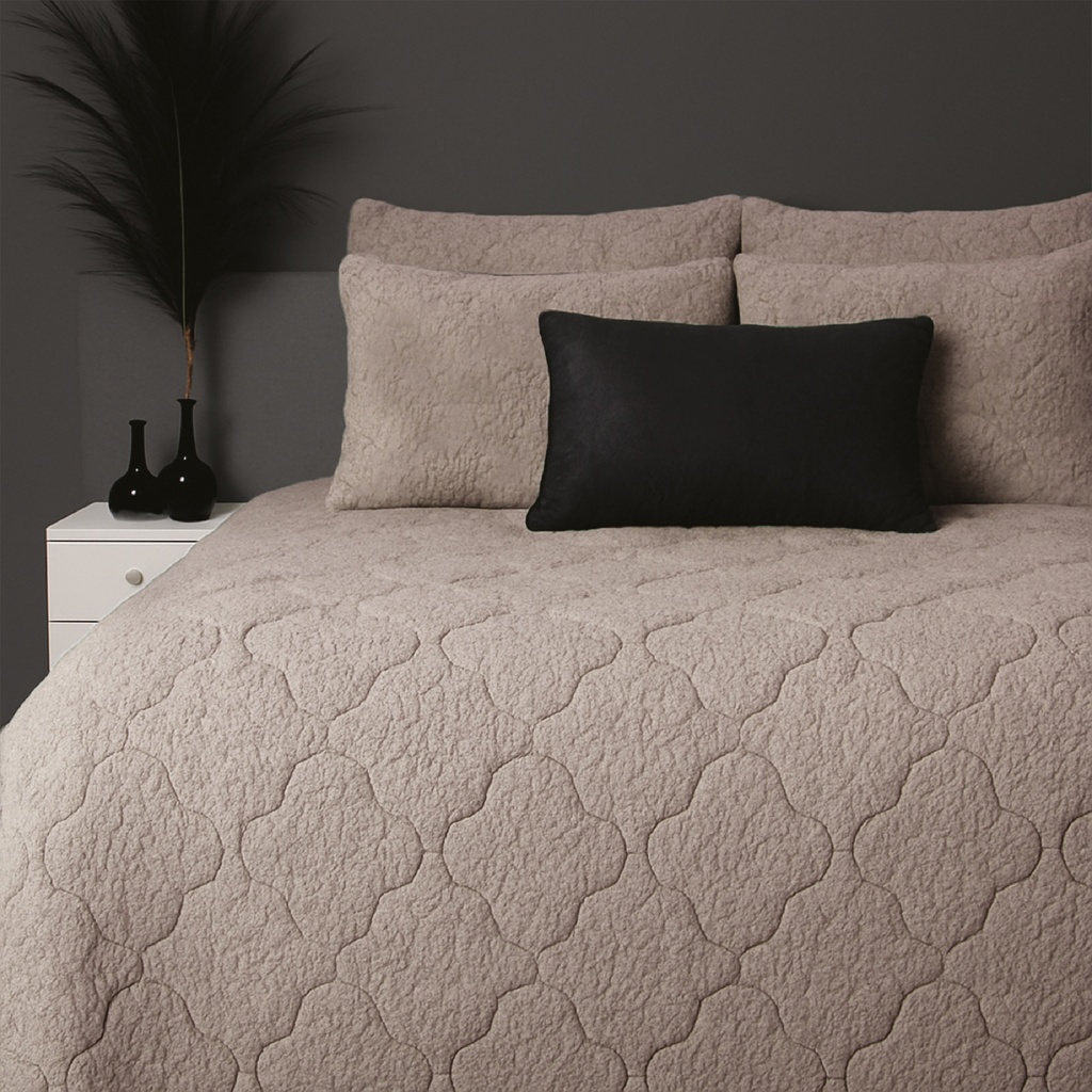 [17019773] LAZYBED ALL IN ONE TEDDY TAUPE (140X200)