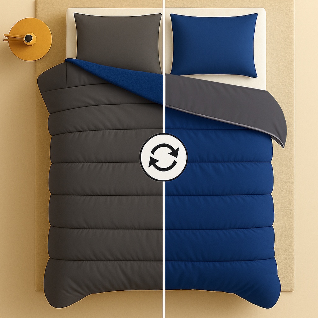 [17019803] LAZYBED ALL IN ONE GREY-BLUE (140X200)