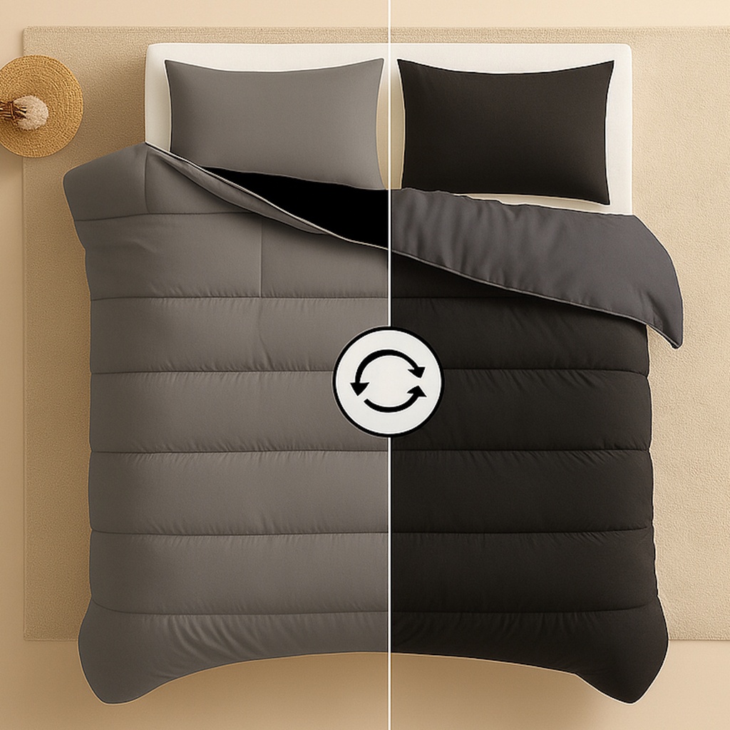 [17019805] LAZYBED ALL IN ONE BLACK-GREY (140X200)