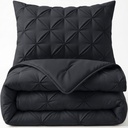 [8720578183180] LAZYBED ALL IN ONE PINTUCK ANTHRACITE (140X200)