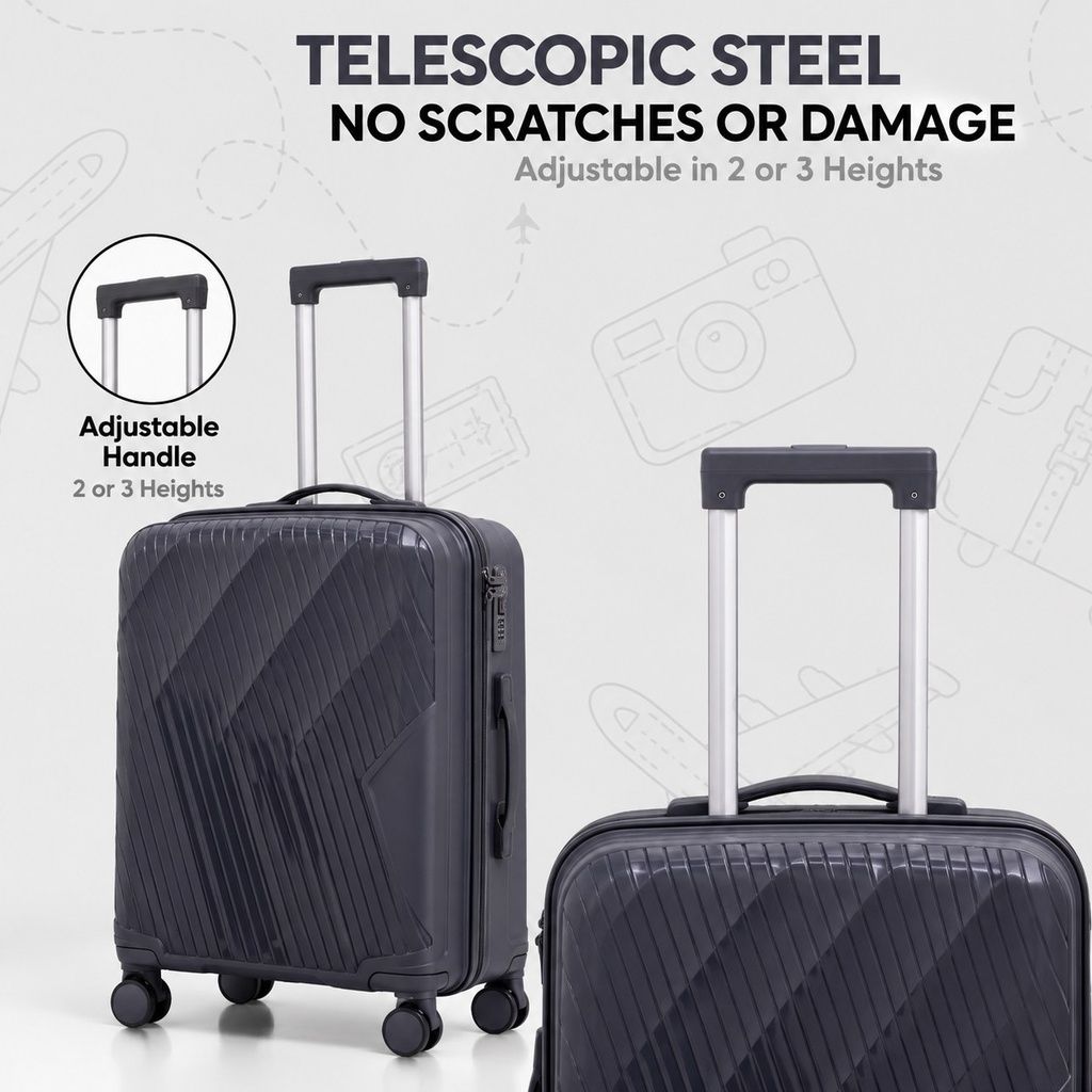 Telecopic Steel Luggage Advertisement