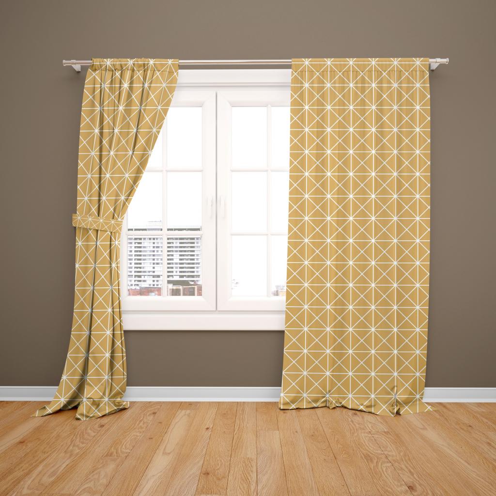 KOMPLET 2 ZAVES OMBRE YELLOW