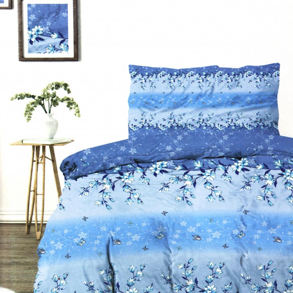 POSTELJNINA BLUE FLOWERS