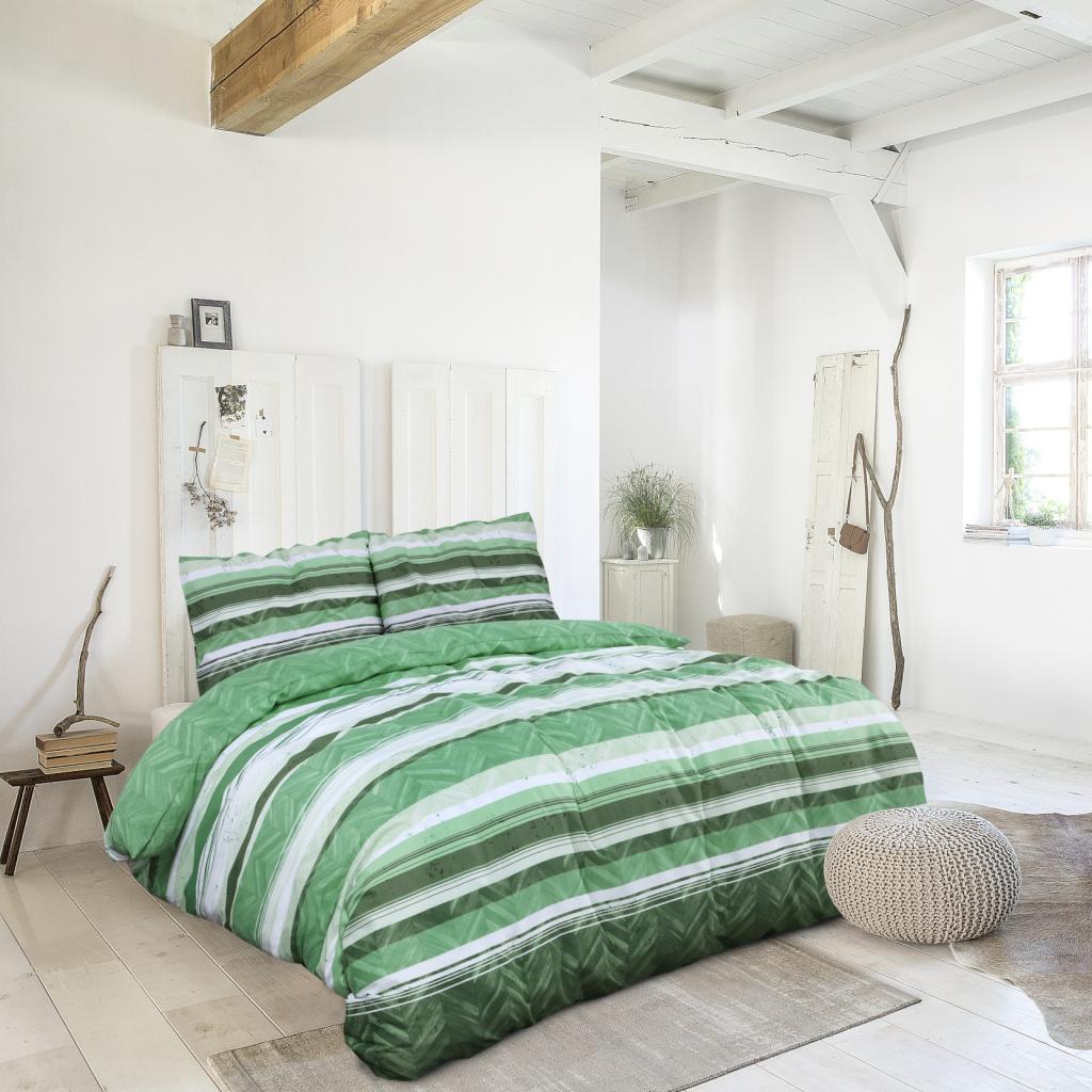 POSTELJNINA GREEN STRIPES