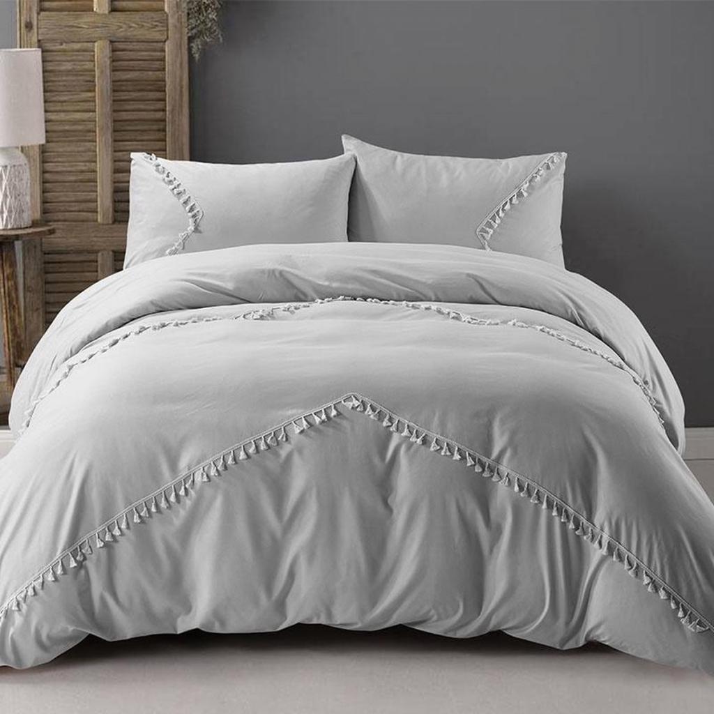 POSTELJNINA FASHION LACE GREY