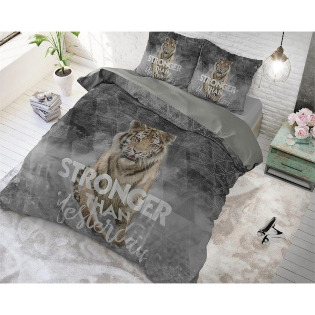 POSTELJNINA STRONGER TIGER GREY