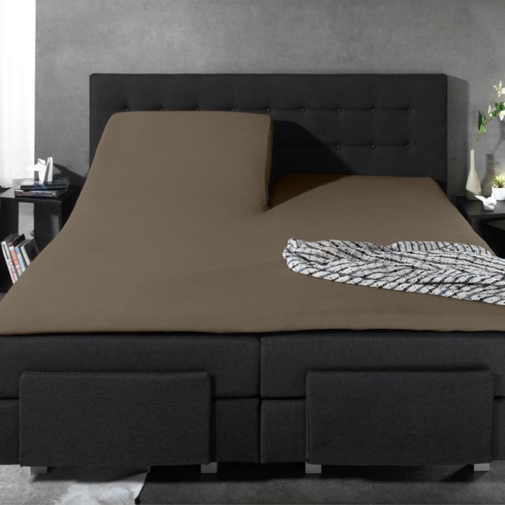 NAPENJALNA RJUHA JERSEY SPLIT TOPPER TAUPE