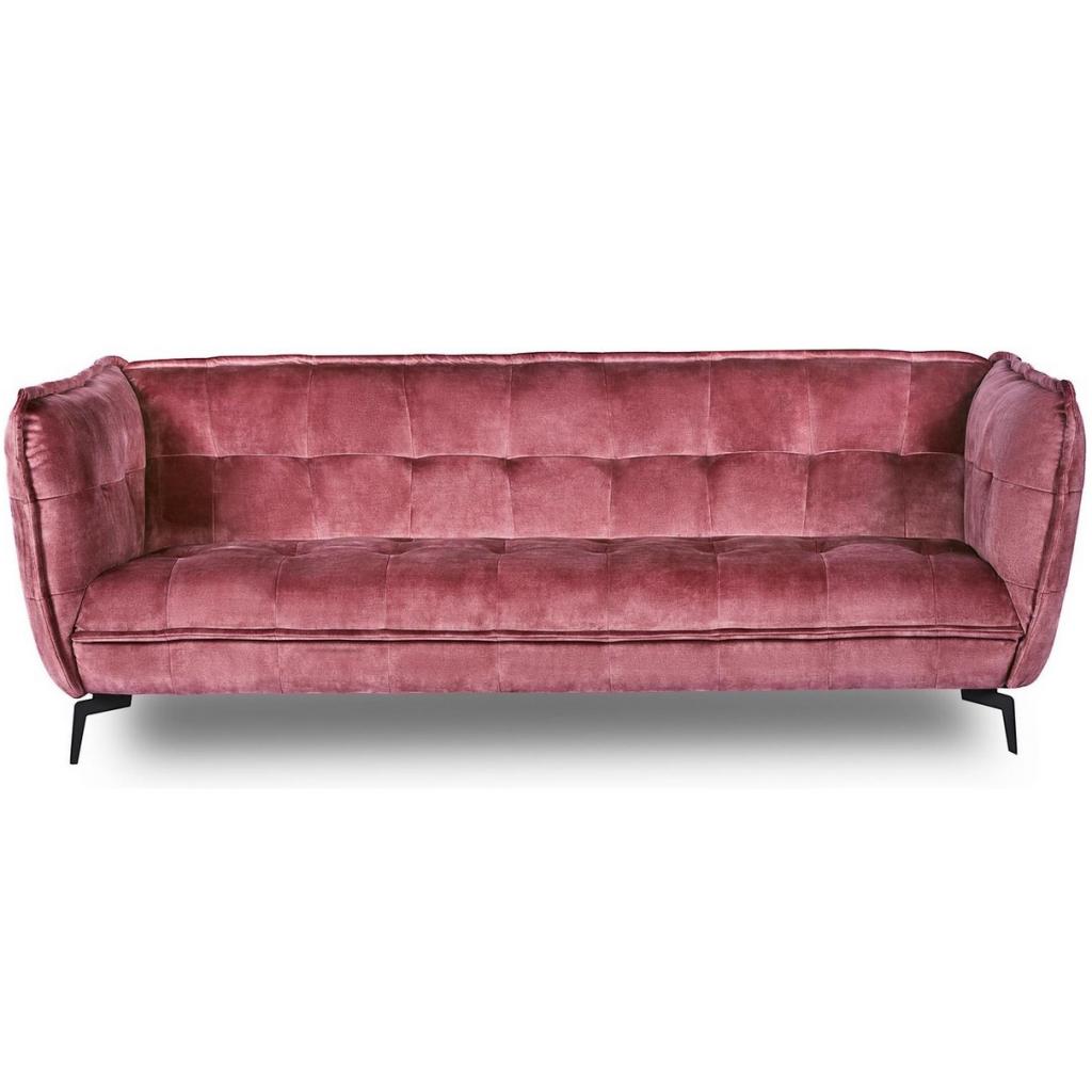 SOFA COMFORT BUTTON VINTAGE BORDEAUX 3 SEAT