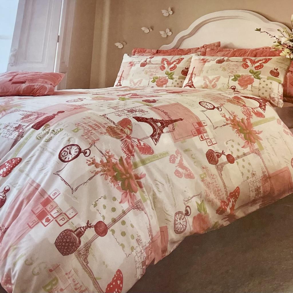 POSTELJNINA PISTACHIO PINK
