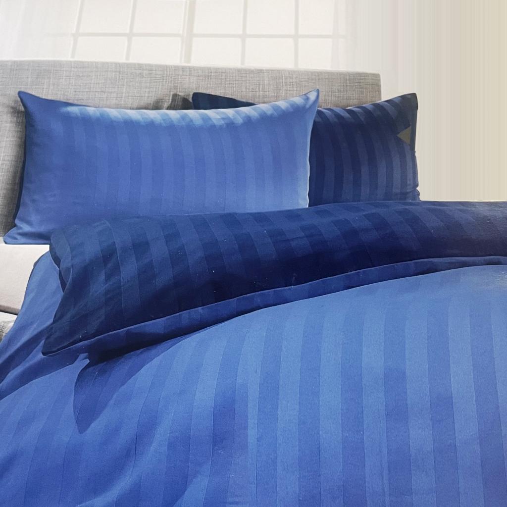 BOMBAŽNO-SATENASTA POSTELJNINA STRIPE BLUE