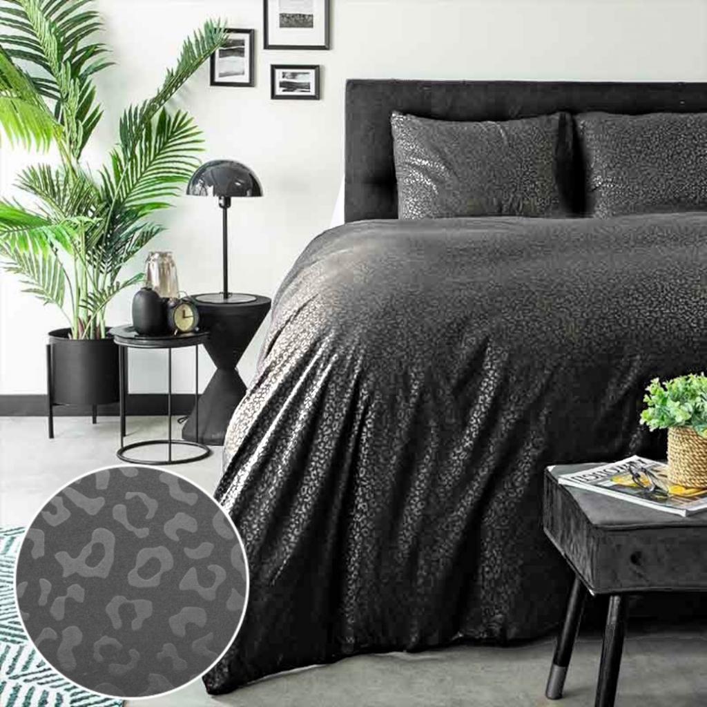 POSTELJNINA LEOPARD ANTHRACITE