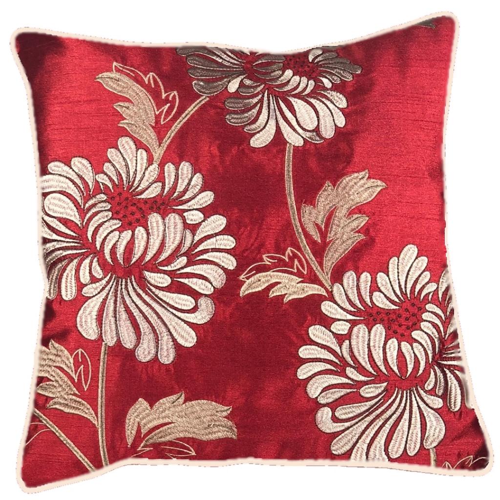 OKRASNA PREVLEKA ZA BLAZINO  FLEUR RDEČA 40/45X40/45