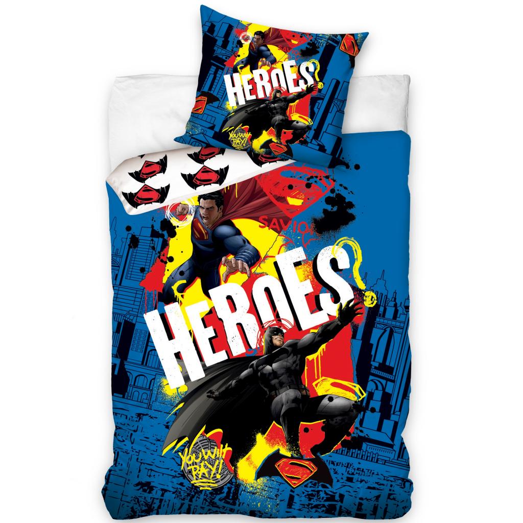 POSTELJNINA BATMAN V SUPERMAN HEROES