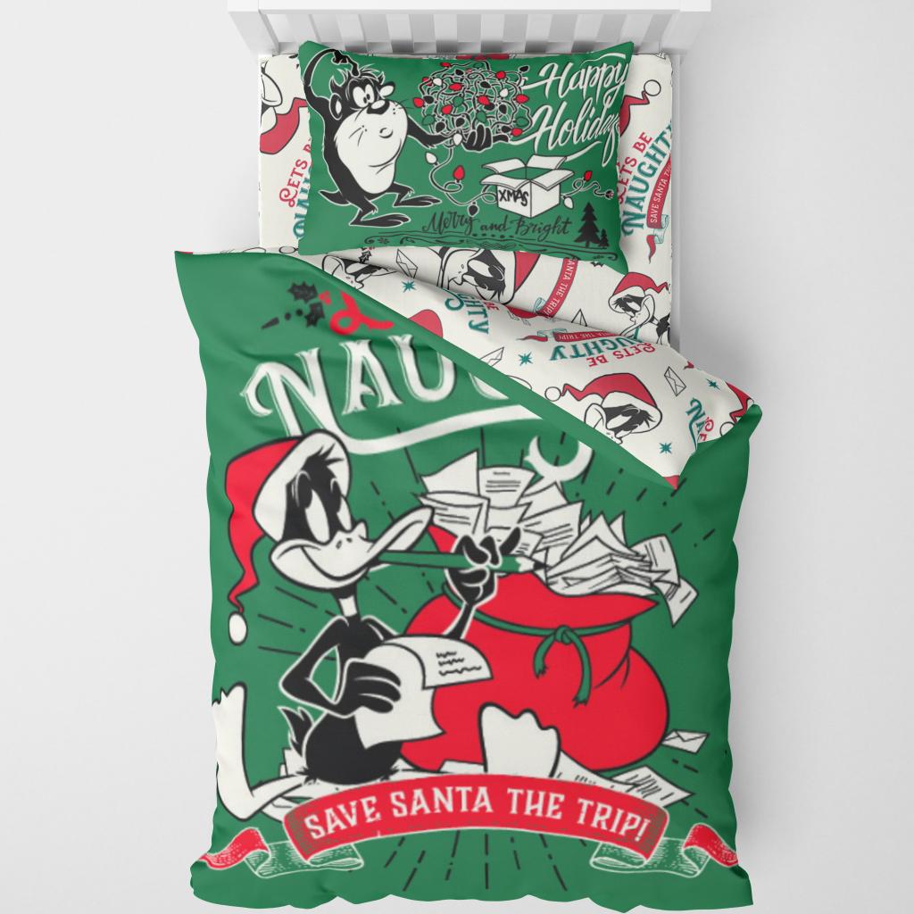 POSTELJNINA LOONEY TUNES XMAS