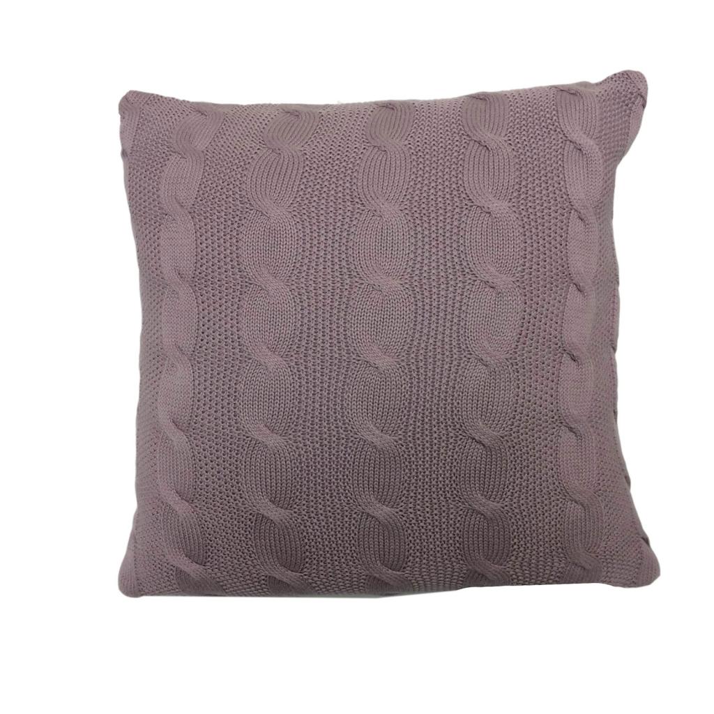 PREVLEKA ZA BLAZINO PLETENA LAVANDA 43X43