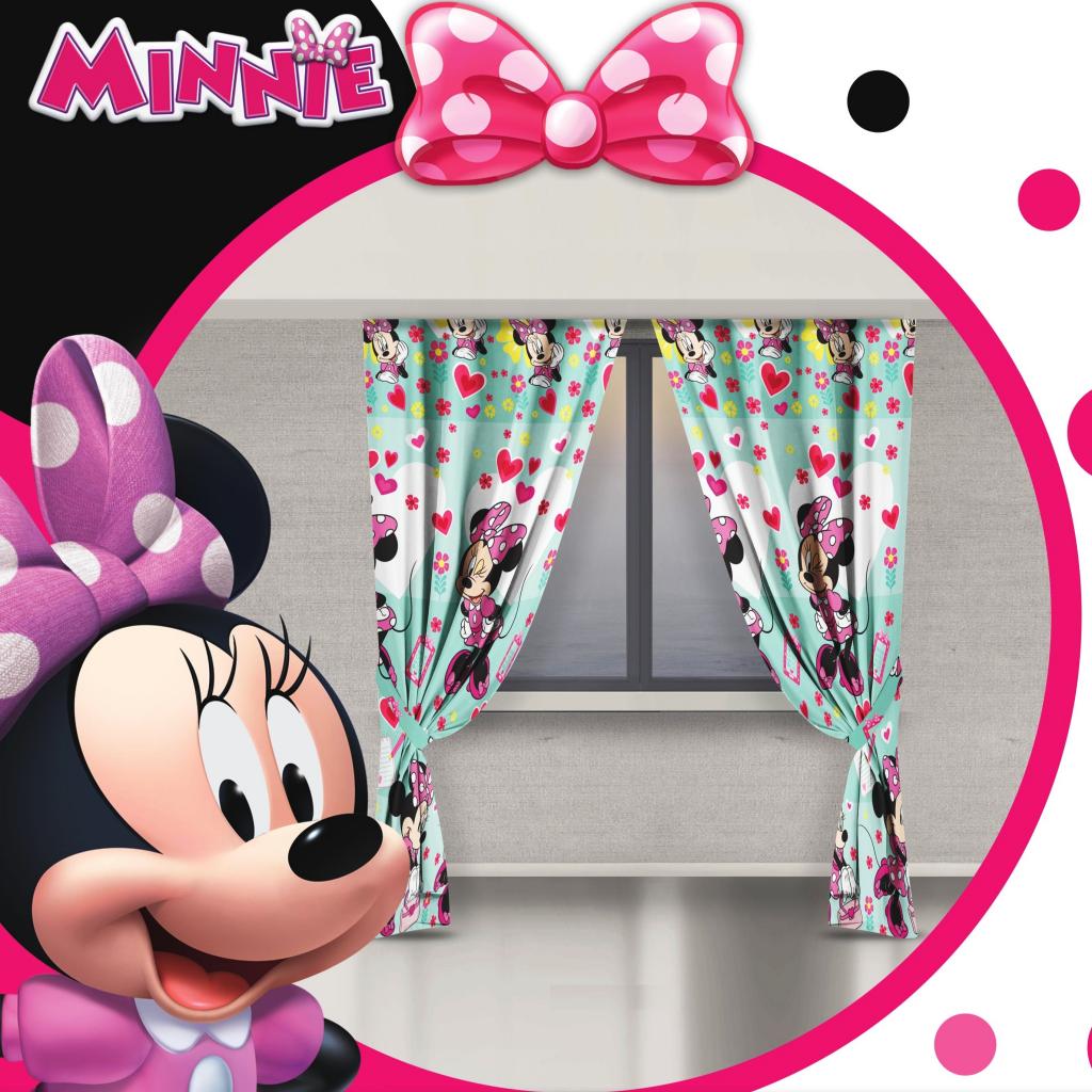 KOMPLET DVEH ZAVES MINNIE SRČKI