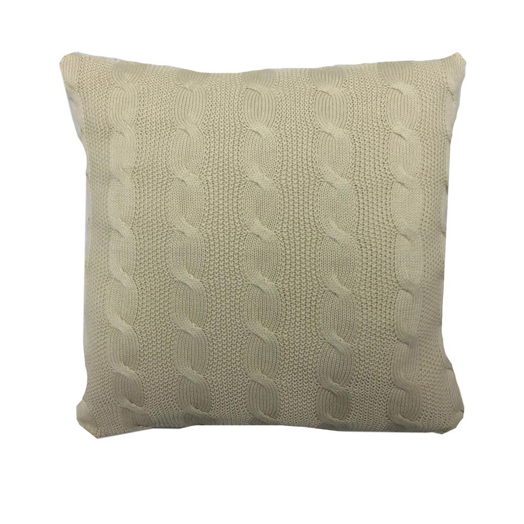 PREVLEKA ZA BLAZINO PLETENA NATUR 43X43