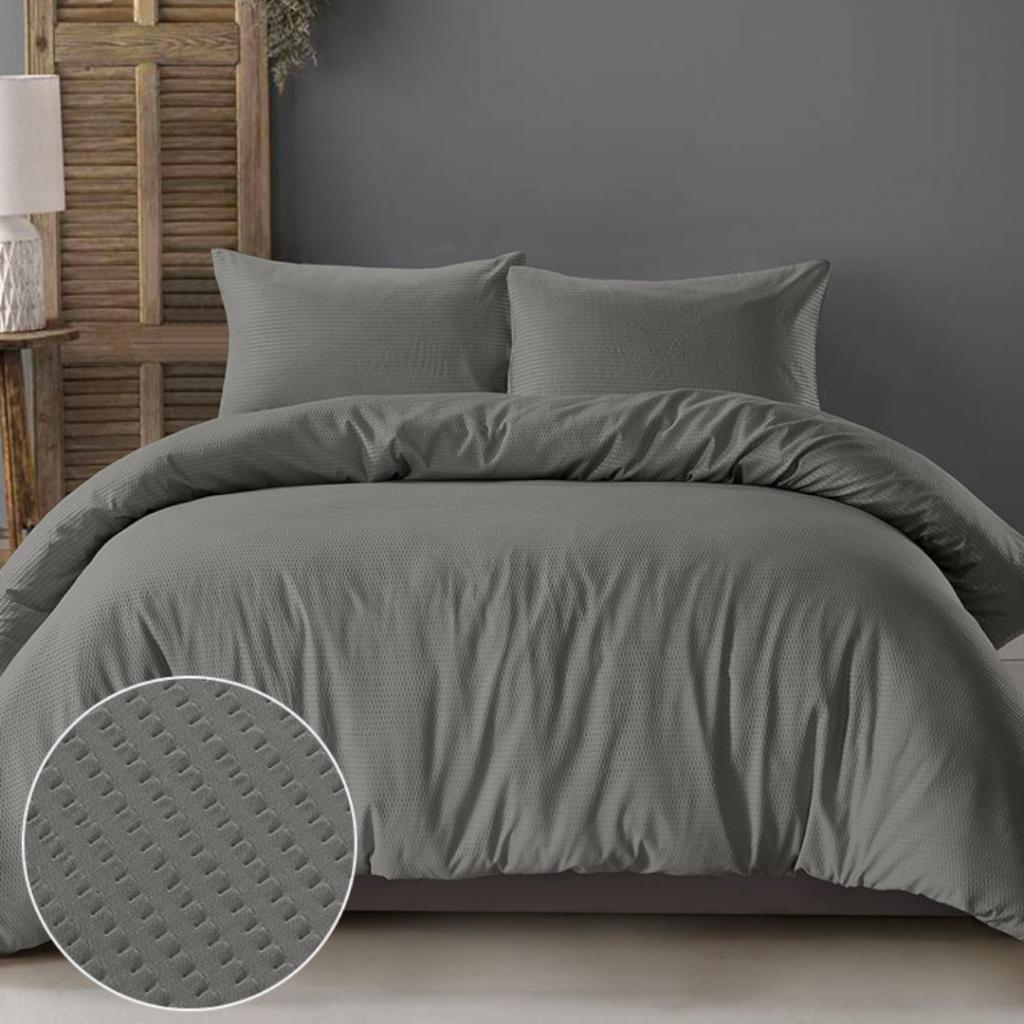 POSTELJNINA DEEP EMBOSSED ANTHRACITE