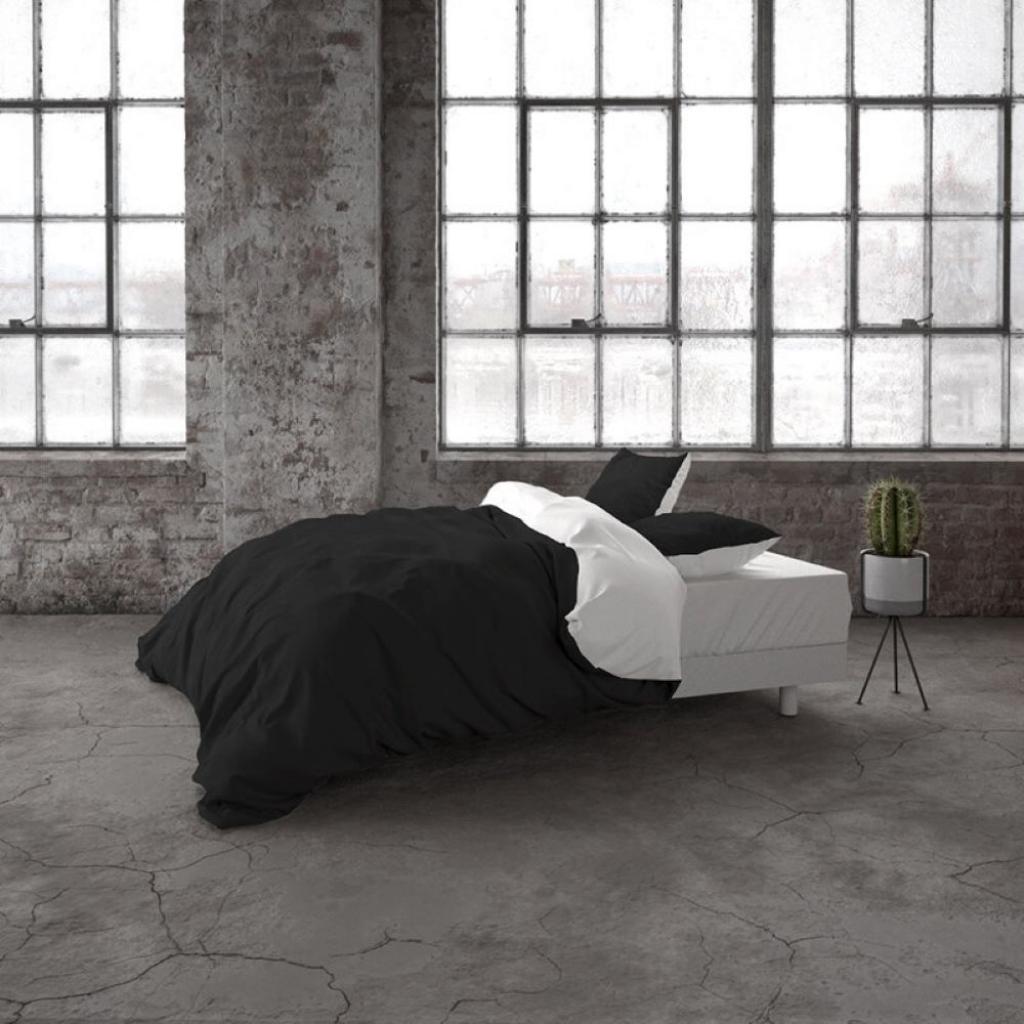 POSTELJNINA TWO TONE WHITE/BLACK