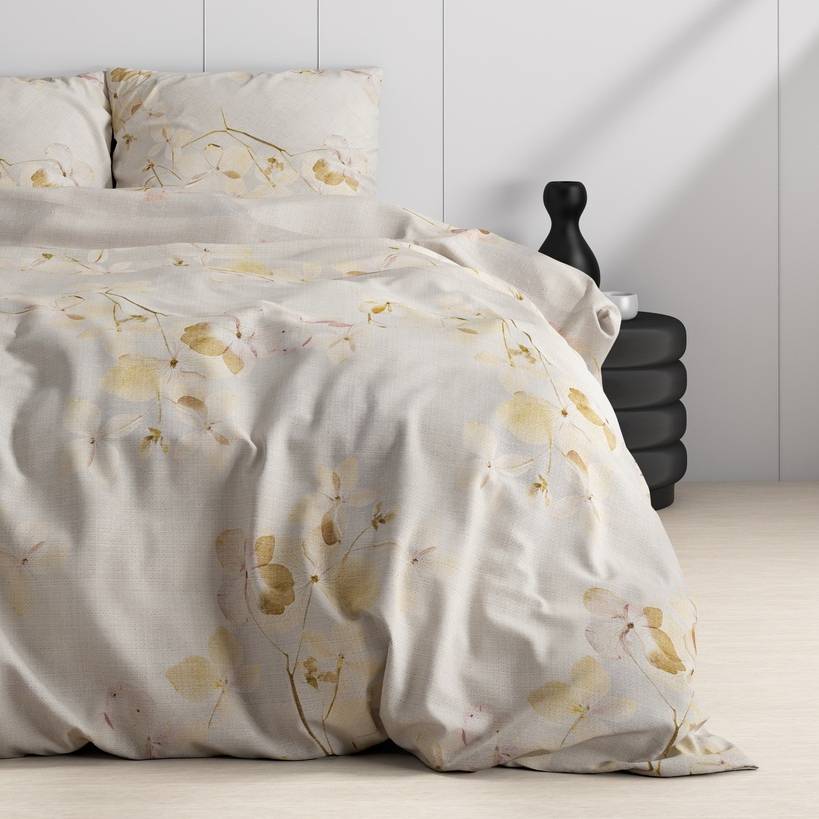 SATENASTA POSTELJNINA LOUIS CREAM