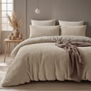 POSTELJNINA TEDDY CHECK TAUPE 