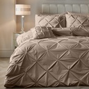 POSTELJNINA VELVET PINTUCK TAUPE 