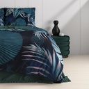SATENASTA POSTELJNINA WILD EDVARD FOREST BLUE 