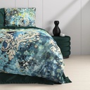 SATENASTA POSTELJNINA WILD OCEAN DROPS BLUE 