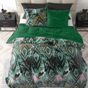POSTELJNINA VELVET BOTANICAL FOREST GREEN 