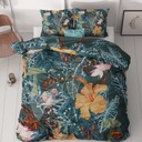 SATENASTA POSTELJNINA DONNA BLUE 