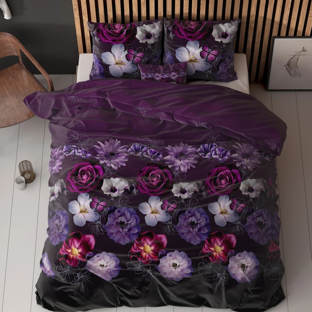 POSTELJNINA ELEGANCE MAGIC FLOWER PURPLE 