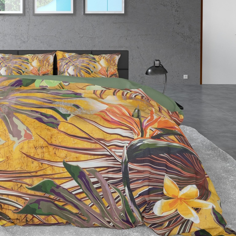 SATENASTA POSTELJNINA NATURE FUSION OCHER YELLOW 