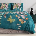 SATENASTA POSTELJNINA KAMALA BOTANICAL GREEN 