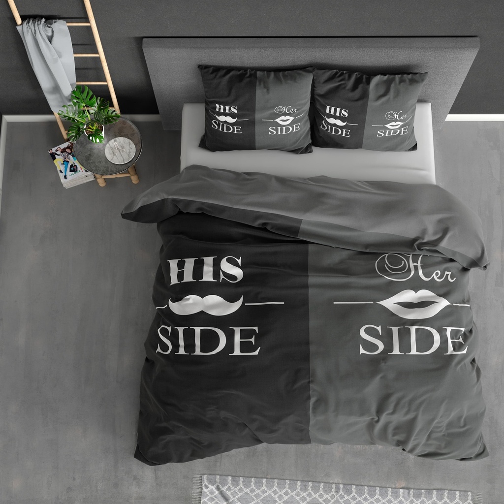 POSTELJNINA HIS AND HER SIDE 3 BLACK 