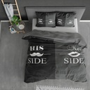 POSTELJNINA HIS AND HER SIDE 3 BLACK 
