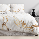 SATENASTA POSTELJNINA MARBLE BIANCO 