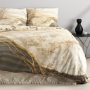 SATENASTA POSTELJNINA MARBLE BOTTICINO TAUPE 