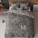 POSTELJNINA PERKAL MR AND MRS 3 ANTHRACITE