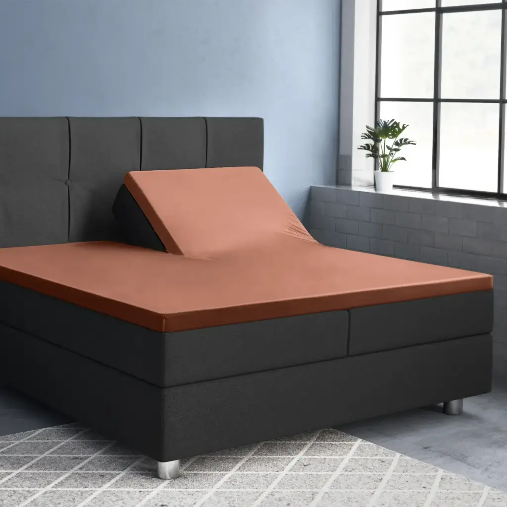  SATENSKA NAPENJALNA RJUHA ZA SPLIT TOPPER BROWN 