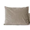 KOMPLET 2 PREVLEKE ZA VZGLAVNIKE VELVET TAUPE 
